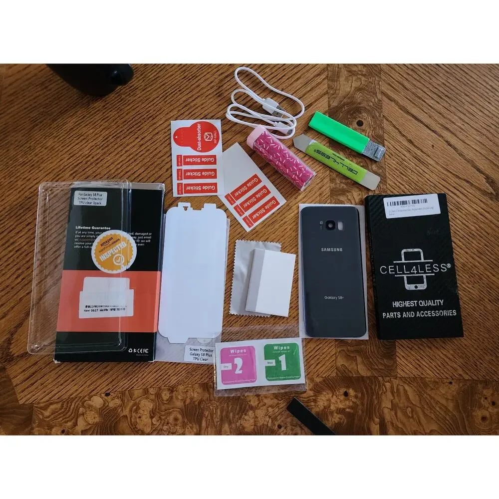 Samsung S8 Plus Replacement Back, Screen Saver, Portable Charger